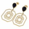 gold earrings made of stainless steel