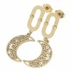 gold earrings made of stainless steel