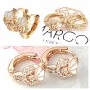 gold plated earrings with exclusive cubic zirconia