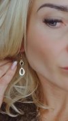 gold earrings made of stainless steel