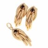 18k gold plated set pendant earrings xuping
