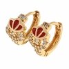 gold plated earrings with exclusive cubic zirconia