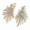 gold plated earrings with exclusive cubic zirconia
