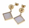 gold earrings made of stainless steel