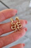 gold earrings made of stainless steel