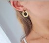 gold earrings made of stainless steel