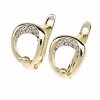 gold plated earrings with exclusive cubic zirconia