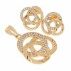 18k gold plated set pendant earrings xuping