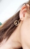 gold earrings made of stainless steel