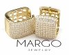 gold plated earrings with exclusive cubic zirconia