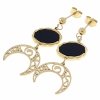 gold earrings made of stainless steel