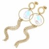gold earrings made of stainless steel