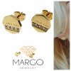 gold earrings made of stainless steel