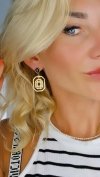gold earrings made of stainless steel