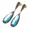 gold plated earrings with exclusive cubic zirconia