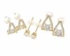 gold plated earrings with exclusive cubic zirconia