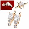 exclusive swarovski gold-plated earrings