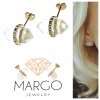 gold earrings made of stainless steel