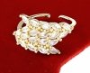 gold ring 17,00mm. gold-plated engagement xuping