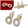 gold plated earrings with exclusive cubic zirconia