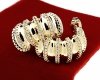 gold plated earrings with exclusive cubic zirconia