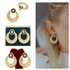 gold earrings made of stainless steel
