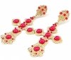 EARRINGS GOLD LONG ZIRCONIA WEDDING WEDDING