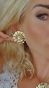gold earrings made of stainless steel