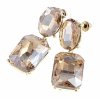 gold plated earrings with exclusive cubic zirconia