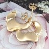 gold earrings made of stainless steel