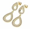gold plated earrings with exclusive cubic zirconia