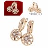 gold plated earrings with exclusive cubic zirconia