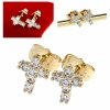 gold plated earrings with exclusive cubic zirconia