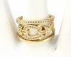gold ring 17,00mm. gold-plated engagement xuping