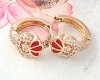 gold plated earrings with exclusive cubic zirconia