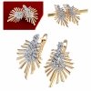 exclusive swarovski gold-plated earrings
