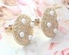 gold earrings made of stainless steel