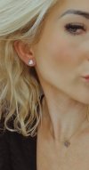 gold plated earrings with exclusive cubic zirconia