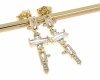 gold plated earrings with exclusive cubic zirconia