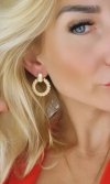 gold earrings made of stainless steel