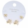 gold plated earrings with exclusive cubic zirconia