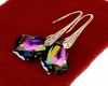 exclusive swarovski gold-plated earrings