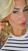 gold earrings made of stainless steel