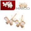 gold plated earrings with exclusive cubic zirconia