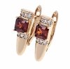 exclusive swarovski gold-plated earrings