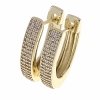 gold plated earrings with exclusive cubic zirconia
