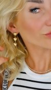gold earrings made of stainless steel
