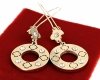 gold earrings made of stainless steel