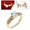 gold ring 18,60mm. gold-plated engagement xuping