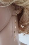 gold earrings made of stainless steel